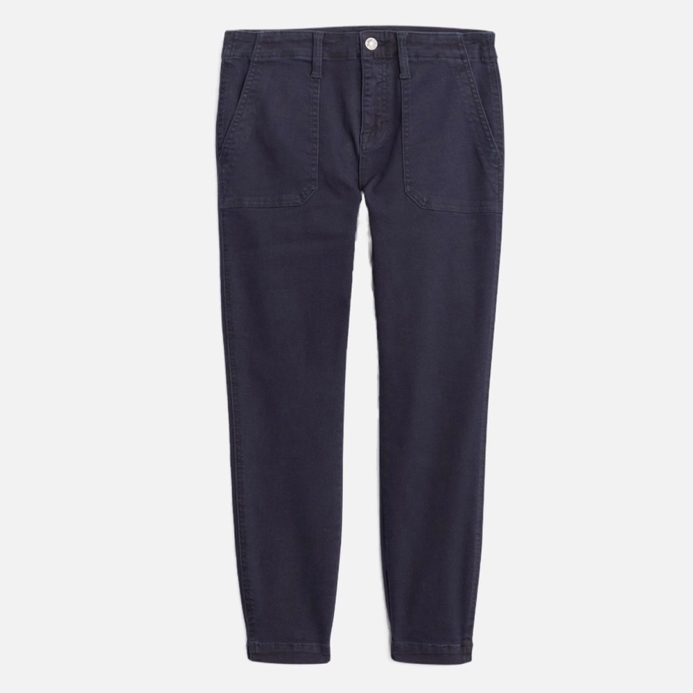 Studio Blue Sophia Utility Cropped Slim Taper Pants Navy Blue Size 26